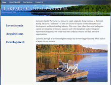 Tablet Screenshot of lakesidecapital.com